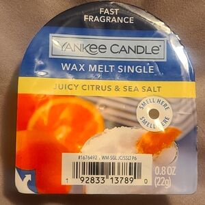 Yankee Candle Tart Wax Melt - Brand New and Sealed - Juicy Citrus & Sea Salt
